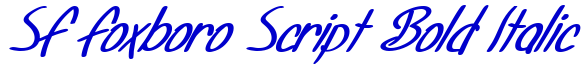 SF Foxboro Script Bold Italic fonte